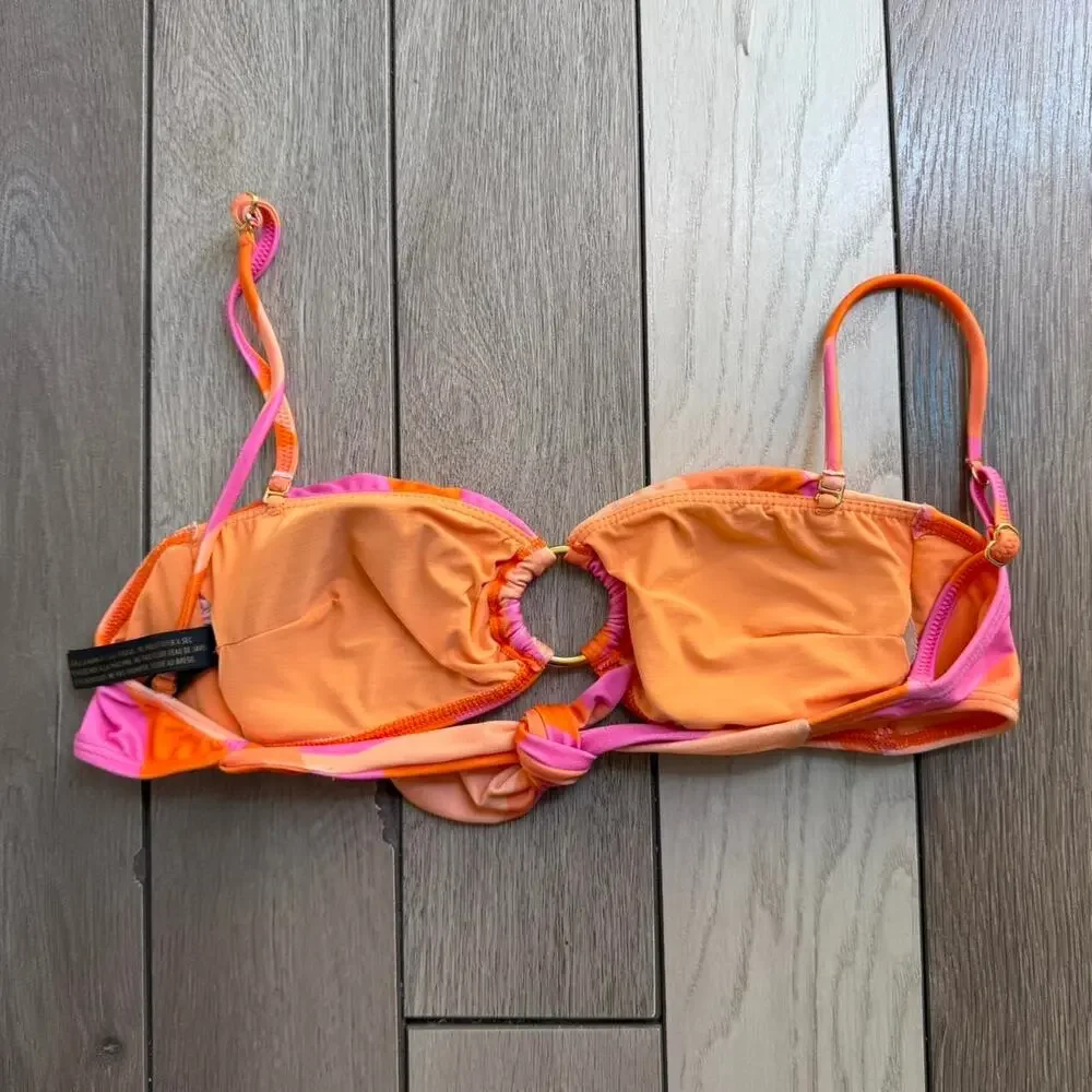 ViX Paula Hermanny Abstract Print Bikini Top Size S